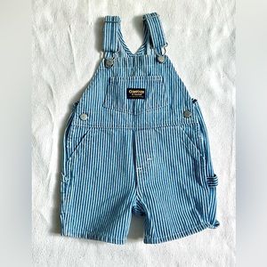 Vintage OshKosh B’Gosh denim striped overalls